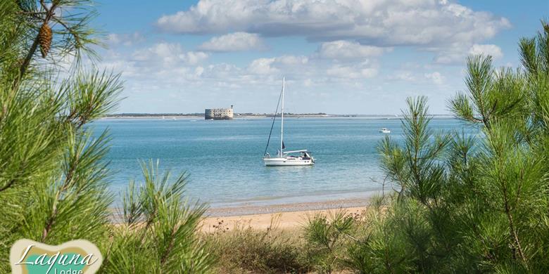 Strand in Boyarville, Île d'Oléron, Atlantische kust, Frankrijk