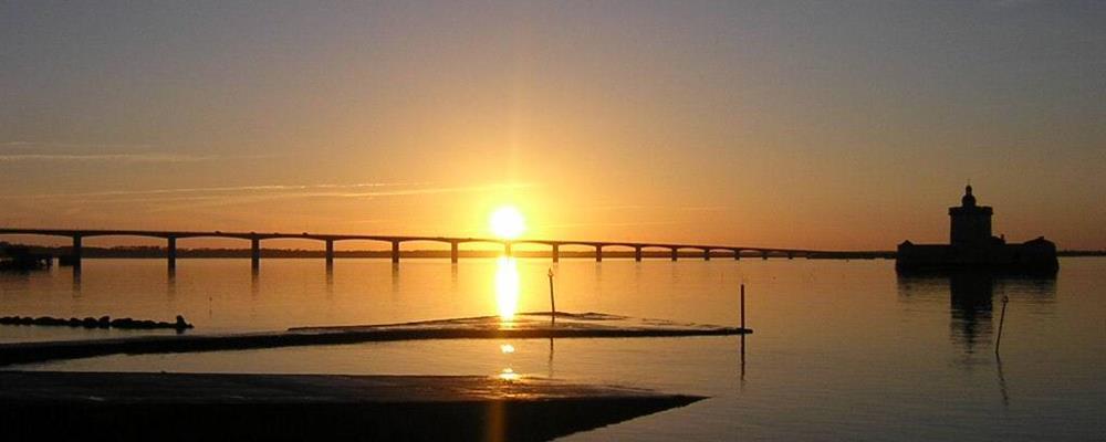 Zonsondergang -  Brug van Île d'Oléron - Atlantische kust - Frankrijk