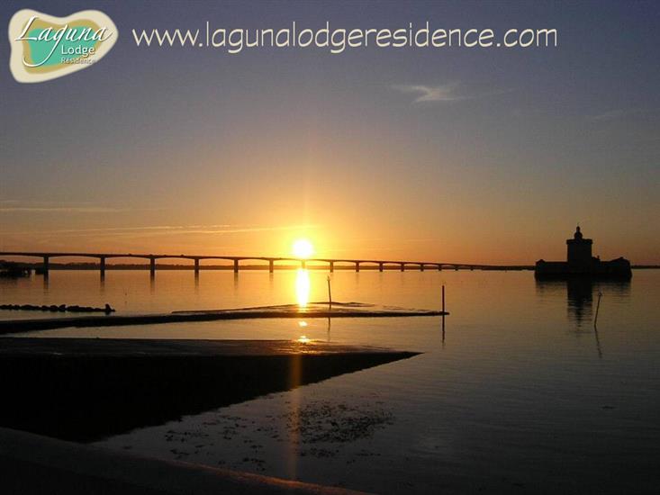 Zonsondergang -  Brug van Île d'Oléron - Atlantische kust - Frankrijk